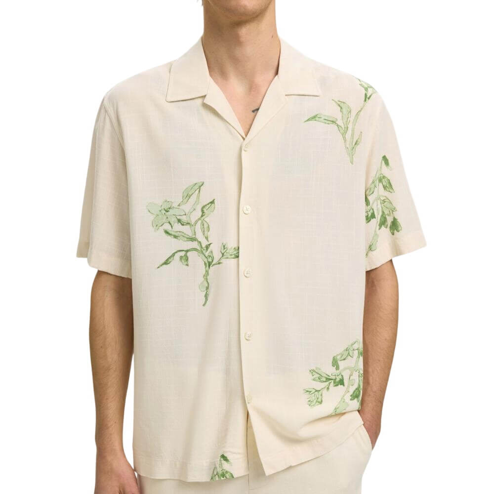 Selected Regular Fit Terry Print Short Sleeve Shirt